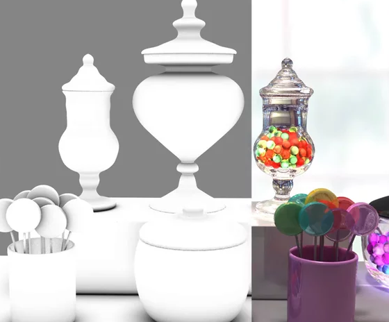 Candy Shop Counter (Rendering & Lighting Project)