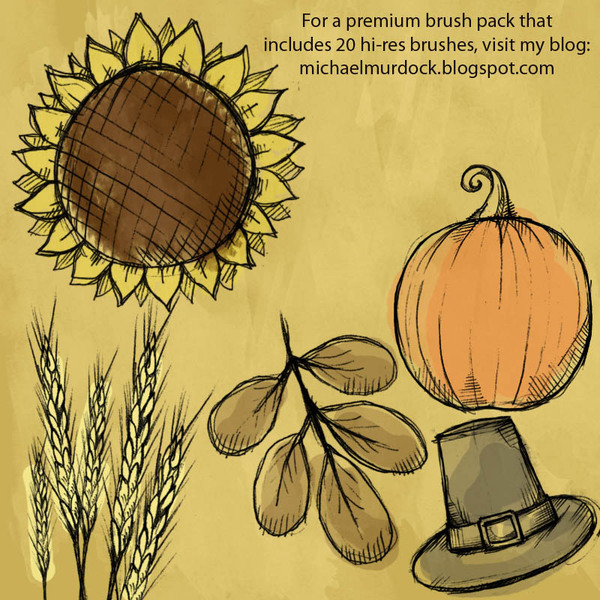 Fall/Thanksgiving Sketch Brushes