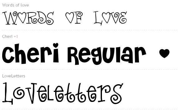 99 Different Valentine’s Day Themed Fonts