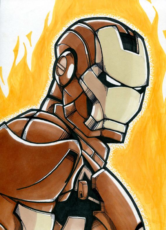 Iron Man Drawing by Samara Zabala