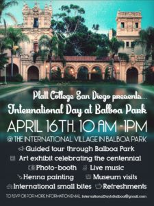 International Day at Balboa Park Hosted by Platt College