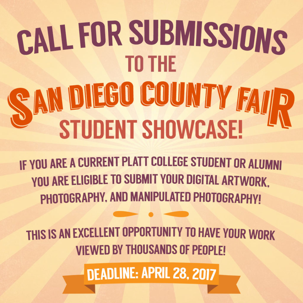 Call For Submissions to the San Diego County Fair Student Showcase!